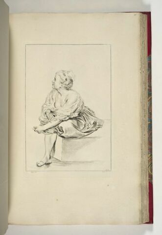 Femme assise, en chemise