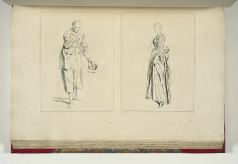 Jeune femme debout, vue de profil et tournée à gauche, image 2/2