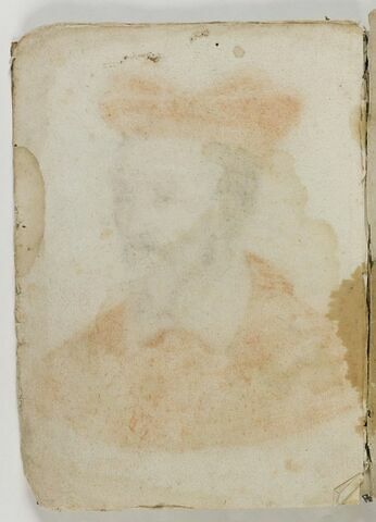 Dépose d'un portrait, de cardinal d'après un feuillet enlevé du cahier, image 1/1