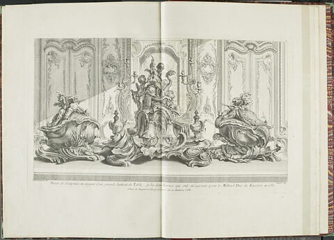 Projet de sculpture en argent d'un grand surtout de table et les deux terrines qui ont été exécutées pour le Milord Duc de Kinston en 1735 (pl. 115), image 1/1
