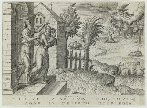 Histoire de la Genèse : Abraham renvoyant Agar et Ismaël, image 1/1