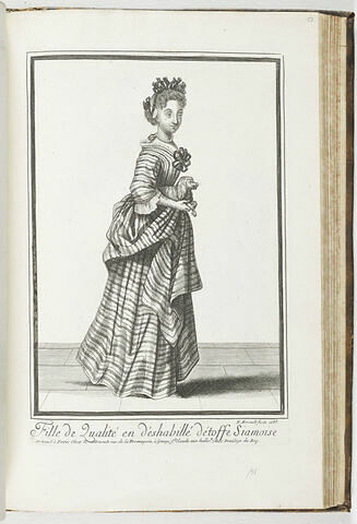 Fille de qualité en déshabillé d'étoffe siamoise, image 1/1