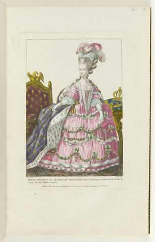 Marie Antoinette archiduch.e d'Autriche Soeur de l'Empereur Reine de France, vetue de ses Häbits royaux