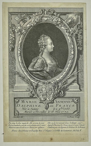 Portrait de Marie Antoinette, Dauphine de France