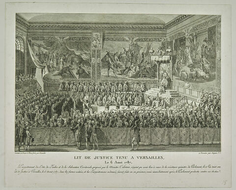 Lit de justice tenu à Versailles le 6 août 1787, image 1/2