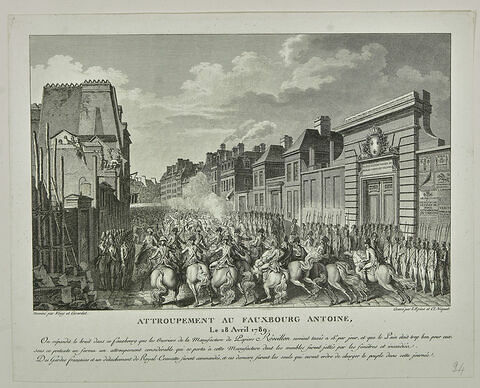 Attroupement au faubourg Saint Antoine, le 28 avril 1789