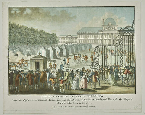 Vue du Champs de Mars le 12 juillet 1789, image 1/2