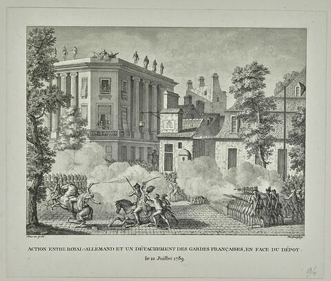 Action entre Royal-allemand et un détachement des Gardes françaises du dépôt le 12 juillet 1789, image 1/2