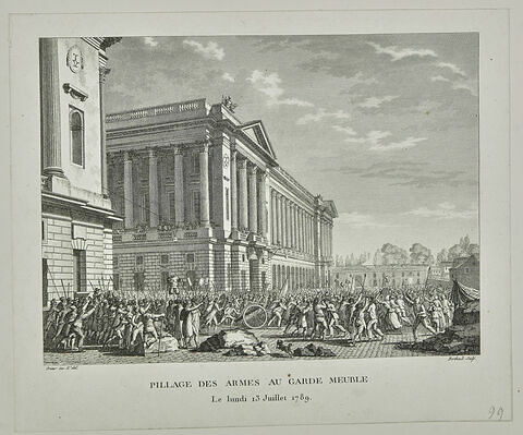 Pillage des armes au Garde Meuble le lundi 13 juillet 1789, image 1/1