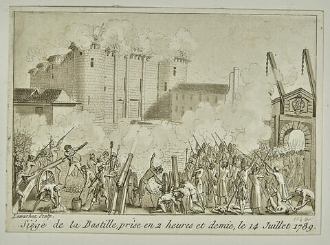 Siège de la Bastille prise en deux heures et demi, le 14 juillet 1789
