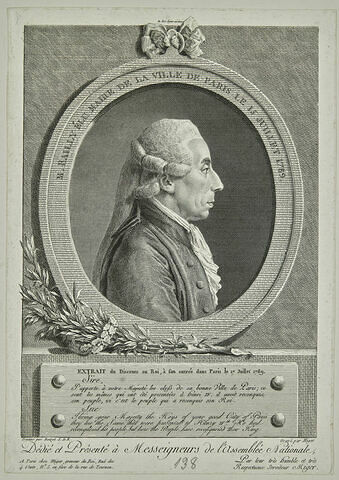 M.Bailly élu maire de la ville de Paris le 15 juillet 1789