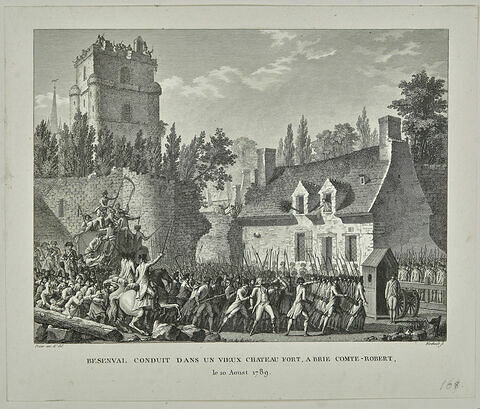 Besenval conduit dans un vieux château fort, à Brie Comte-Robert, le 10 août 1789, image 1/1