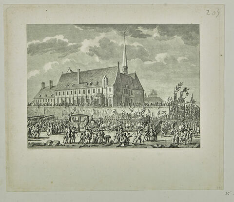 Le Roi arrivant à Paris avec sa famille, escorté de plus de trente mille âmes, le 6 octobre 1789