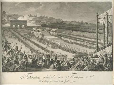 Fédération générale des Français au Champ de Mars le 14 juillet 1790, image 1/1