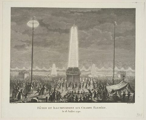 Fêtes et Illuminations aux Champs Elysées, le 18 juillet 1790, image 1/1
