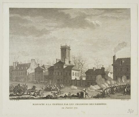 Massacre à la chapelle par les chasseurs des barrières en janvier 1791, image 1/1