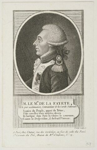 M.le Marquis de la Fayette, image 1/1