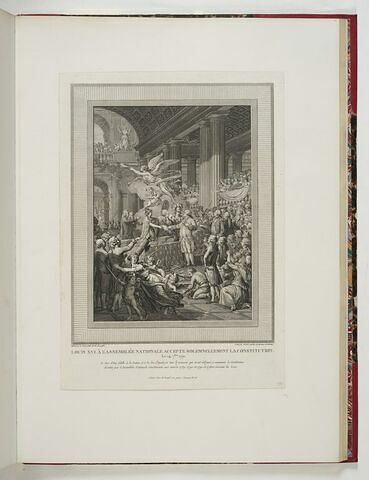 Louis XVI à l'Assemblée nationale accepte solennellement la Constitution le 14 septembre 1791, image 1/1