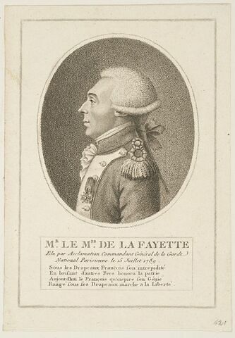 Monsieur le Marquis de la Fayette, image 1/1