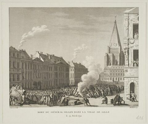Mort du Général Dillon dans la ville de Lille le 29 avril 1792, image 1/1