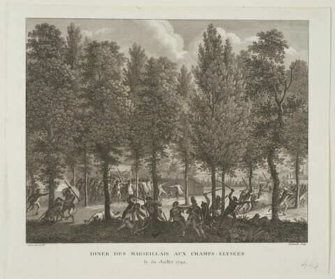 Dîner des Marseillais aux Champs Elysées le 30 juillet 1792, image 1/2