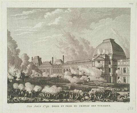 Dix Août 1792. Siège et prise du château des Tuileries., image 1/2