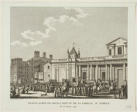 Translation de Louis Capet et de sa famille au Temple le 13 août 1792, image 1/2