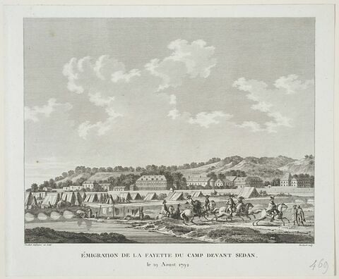 Emigration de la Fayette du camp devant Sedan, le 19 août 1792