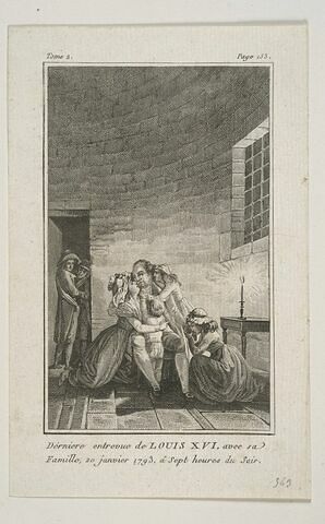 Dernière entrevue de Louis XVI avec sa famille, 20 janvier 1793, à sept heures du soir, image 1/1