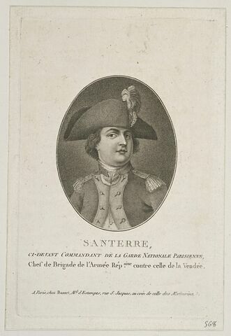 Portrait de Santerre, commandant de la garde Nationale Parisienne