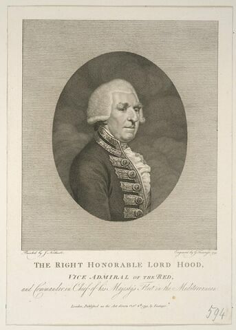 The right honorable Lord Hood, Vice Admiral of the Red, image 1/2