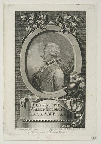 Chrêt. August Prince de Waldeck Feldmaréchal Lieut. de S.M.R., image 1/2