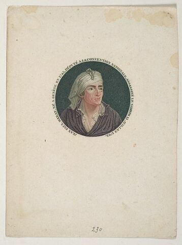 Jean Paul Marat né à Genève en 1743, député à la Convention nationale, assassiné le samedi 13 juillet 1793, image 1/1