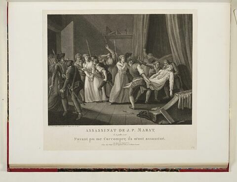 Assassinat de J. P. Marat le 13 juillet 1793