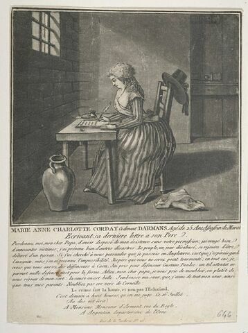 Marie Anne Charlotte Corday ci-devant Darmans, image 1/1