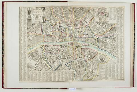 Nouveau plan routier de la ville et faubourgs de Paris, image 1/1