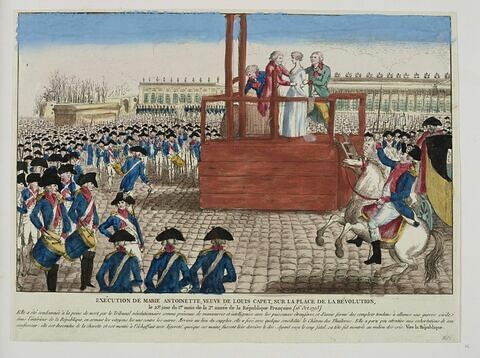 Exécution de Marie Antoinette, veuve de Louis Capet, sur la place de la Révolution, image 1/1