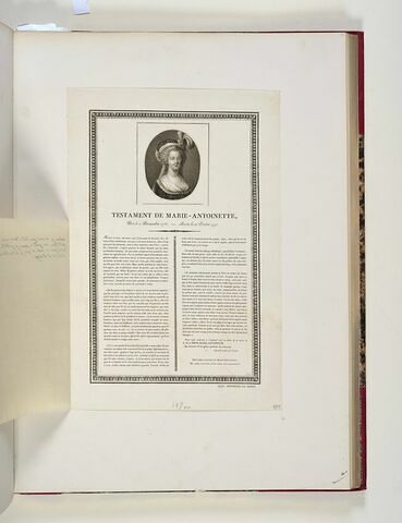 Testament de Marie Antoinette, image 1/2