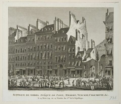 Supplice de Gobel évêque de Paris, Hébert, Vincent, Chaumette &c., image 1/1