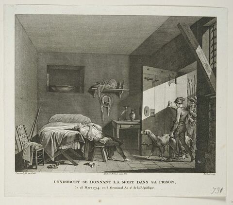 Condorcet se donnant la mort dans sa prison, image 1/2