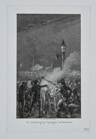 De Gierbrug bij Nijmegen beschooten, image 1/1