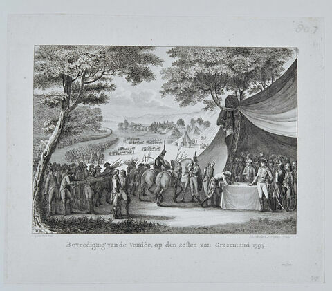 Bevrediging van de Vendée, op den zoften van Grasmaand 1795, image 1/2