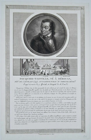 Fouquier-Tinville né à Hérouan, département de l'Aisne, en 1747, accusateur public au Tribunal révolutionnaire, image 2/2