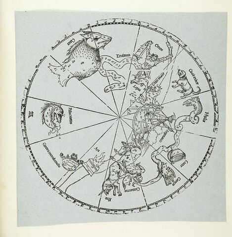 Carte du globe céleste : l'hémisphère australe, image 1/1
