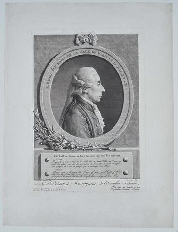 M. Bailly élu maire de la ville de Paris le 15 juillet 1789, image 2/2