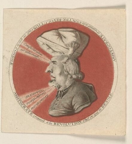 Aristocrate croyant à la Révolution, c'est ce qui le désole / Aristocrate croyant à la Contre-Révolution, c'est ce qui le console, image 1/2