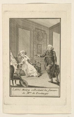 L'Abbé Maury sollicitant les faveurs de Mme de Fontanges, image 1/2