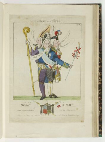 L'Homme aux 6 têtes. / Dédié à MMrs / Les chevaliers de la girouette., image 1/1