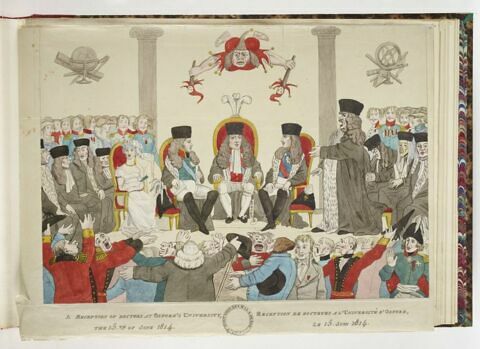 Reception de docteurs à l'Université d'Oxford, le 15 Juin 1814., image 1/1