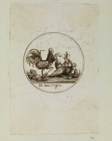 Eh donc ; coqco [caricature de Louis XVI et de Marie Antoinette], image 1/1